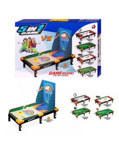 Table Multi-Jeux 5 en 1 - Billard, Basketball, Football