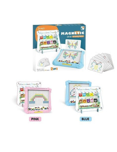Tableau Magnétique 2en1 avec Animaux et 10 Cartes Modèles