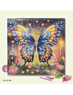 Tableau Strass à Diamanter Bright Full, 25×25 cm
