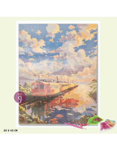 Tableau Strass à Diamanter Bright Full, 30×40 cm