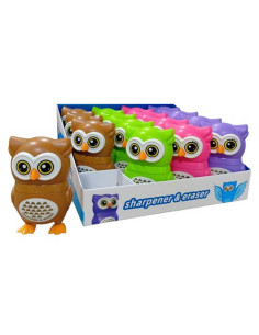 Taille-Crayon et Gomme Hibou 2en1