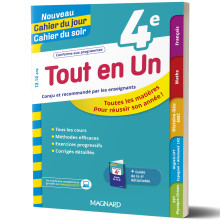 Tout en Un 4ème - Nouveau Cahier du jour Cahier du soir - Magnard