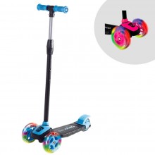 Trottinette Enfant 3 Roues avec Roues Lumineuses, Bleu