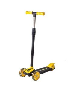 Trottinette Enfant 3 Roues avec Roues Lumineuses, Jaune