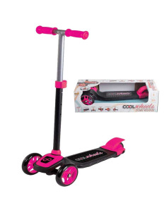 Trottinette Equilibre Lumineuse 3 Roues Rose Réglable, Rose