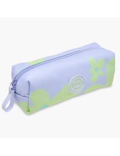 Trousse 1 compartiment, Petals Bleu - Marshmallow