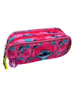 Trousse 2 Compartiments Stitch Rose - Happy