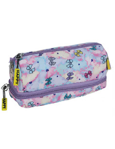 Trousse avec 2 Compartiments, Love - Happy