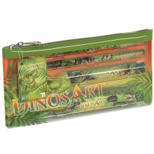 Trousse avec Fournitures à 1 Compartiment - Dinos Art