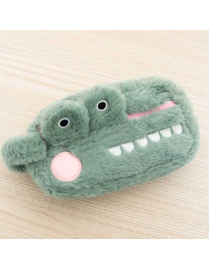 Trousse Fourrure avec Fermeture Eclair Crocodile - Zaino
