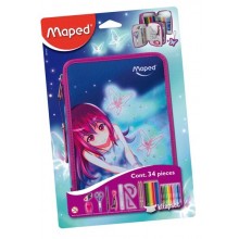TROUSSE MAPED + ACCESSOIRES 967435 2 ZIP BUTTERFLY
