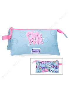 Trousse Plat 3 Compartiments, Power Girl - Movom