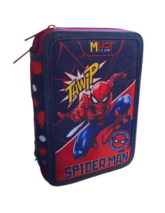 Trousse Plat Must Team 3 Compartiments, Disney Spiderman