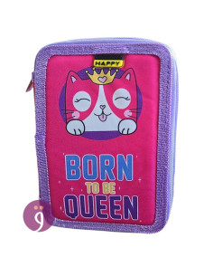 Trousse Plate 2 Compartiments Queen, Happy - Réf.FM25001