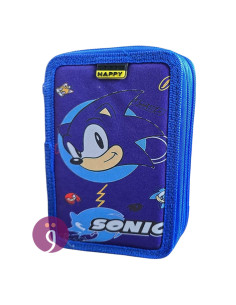 Trousse Plate 2 Compartiments Sonic, Happy - Réf.FM25001