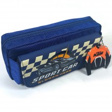 Trousse Scolaire XRS Sport Car 3C Bleu Foncé - Réf.DY746