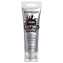 Tube Acrylique Argent 75ml, keyroad - Réf.972212