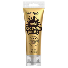 Tube Acrylique Doré 75ml, keyroad - Réf.972211