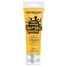 Tube Acrylique Orange Fluo 75ml, keyroad - Réf.972215