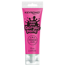 Tube Acrylique Rose Fluo 75ml, keyroad - Réf.972216