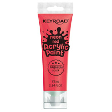 Tube Acrylique Rouge Fluo 75ml, keyroad - Réf.972219