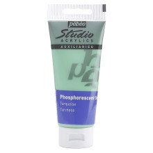 Tube Gel Acrylique Phosphorescent Studio 100ml, Turquoise - Pébéo