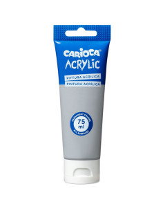 Tube Peinture Acrylique Argent 75ml - Carioca