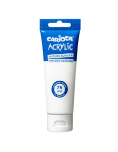 Tube Peinture Acrylique Blanc 75ml - Carioca