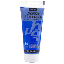 Tube Peinture Acrylique Fine Studio 100ml, Bleu Cobalt Opaque Imitation 14 - Pébéo