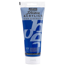 Tube Peinture Acrylique Fine Studio 100ml, Bleu de Phtalocyanine 17 - Pébéo