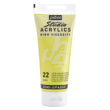 Tube Peinture Acrylique Fine Studio 100ml, Jaune Cadmium Citron Imit 22 - Pébéo
