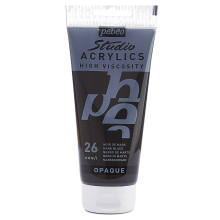 Tube Peinture Acrylique Fine Studio 100ml, Noir De Mars 26 - Pébéo