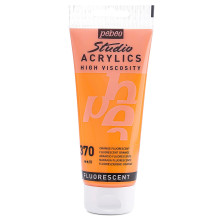 Tube Peinture Acrylique Fine Studio 100ml, Orange Fluo 370 - Pébéo