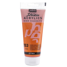 Tube Peinture Acrylique Fine Studio 100ml, Orange Jaune Iridescent 353 - Pébéo