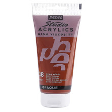 Tube Peinture Acrylique Fine Studio 100ml, Sienne Brulée 38 - Pébéo