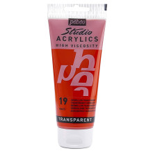 Tube Peinture Acrylique Fine Studio 100ml, Vermillon Transparent 19 - Pébéo
