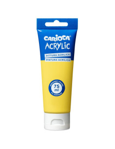 Tube Peinture Acrylique Jaune Citron 75ml - Carioca