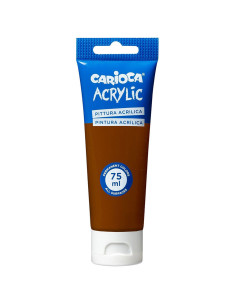 Tube Peinture Acrylique Marron 75ml - Carioca
