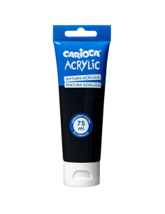 Tube Peinture Acrylique Noir 75ml - Carioca