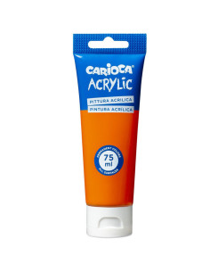 Tube Peinture Acrylique Orange 75ml - Carioca