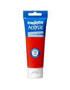 Tube Peinture Acrylique Rouge 75ml - Carioca