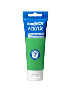 Tube Peinture Acrylique Vert Brillant 75ml - Carioca