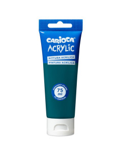 Tube Peinture Acrylique Vert Émeraude 75ml - Carioca