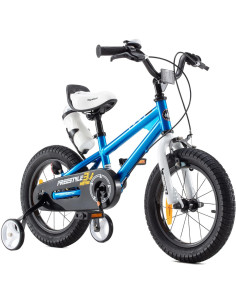Vélo Enfant Freestyle 12 Pouces avec Roues Stabilisatrices, Bleu