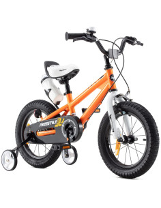 Vélo Enfant Freestyle 18 Pouces avec Roues Stabilisatrices, Orange
