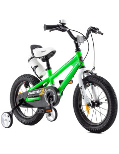 Vélo Enfant Freestyle 18 Pouces avec Roues Stabilisatrices, Vert
