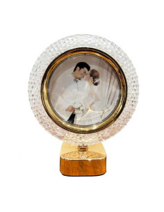 Veuilleuse LED avec Cadre Photo en Cristal Élégant