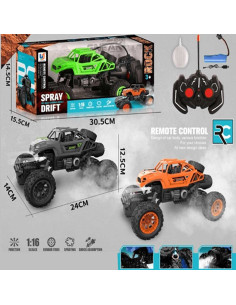 Voiture Buggy Tout-Terrain avec Effet Fumée RC Spray Drift 1:16