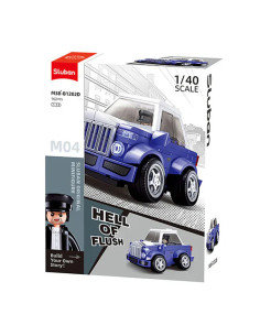 Voiture Miniature à Construire 1:40 Bleu, 162 pcs - Sluban M04