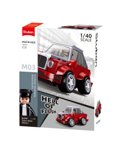 Voiture Miniature à Construire 1:40 Rouge, 164 pcs - Sluban M03